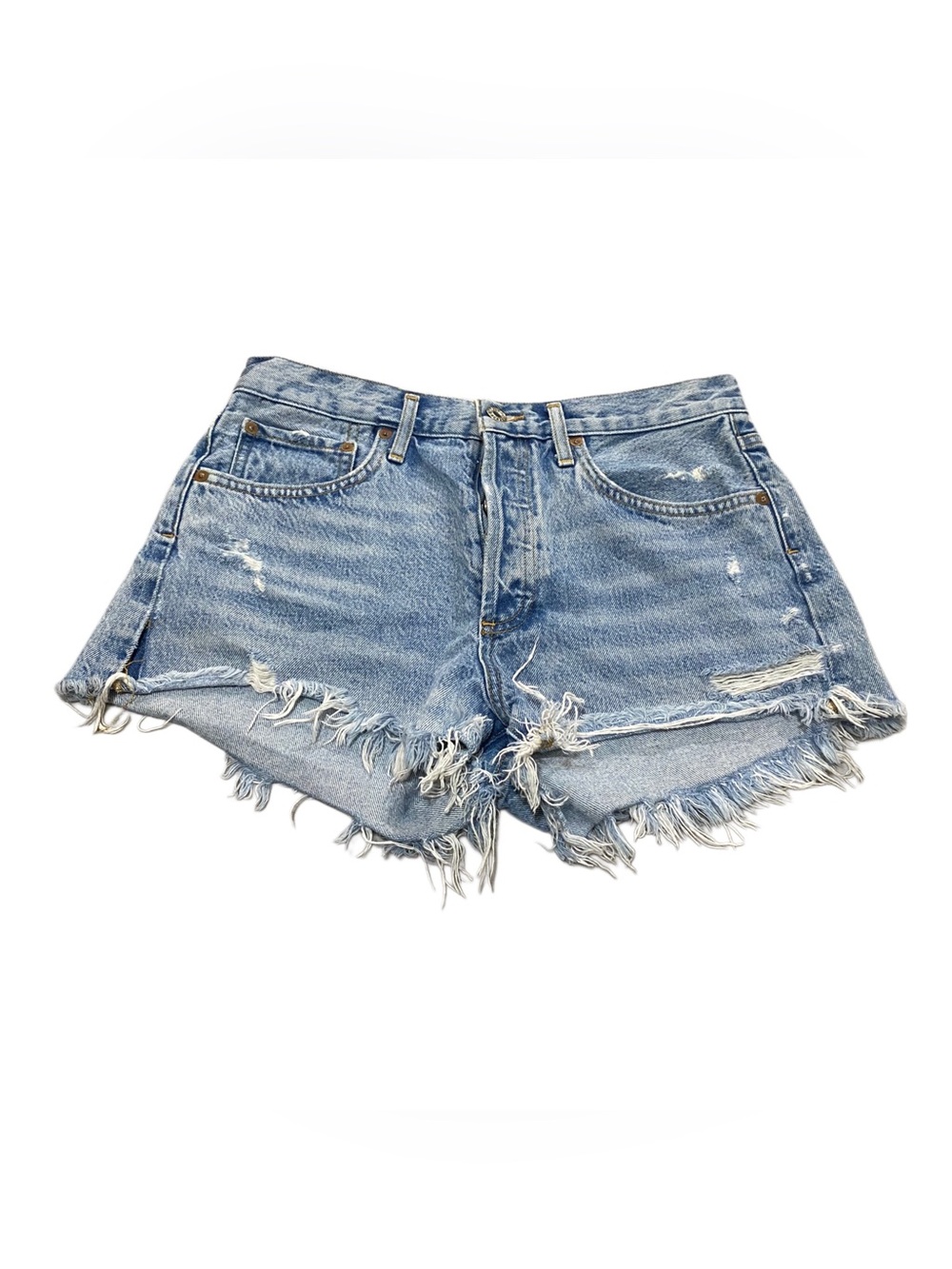 Agolde Parker Mini Shorts Distressed Cutoff Denim Jean 27